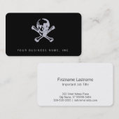 Letterpress Style Jolly Roger Visitekaartje (Voorkant / Achterkant)