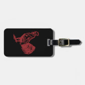 Letterpress Style Red Rooster Bagagelabel (Voorkant horizontaal)