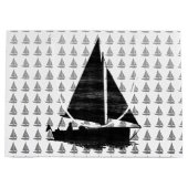 Letterpress Style Sailboot Groot Cadeauzakje (Voorkant)