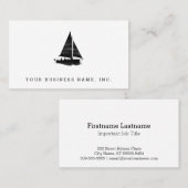 Letterpress Style Sailboot Visitekaartje (Voorkant / Achterkant)