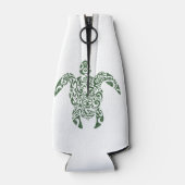 Letterpress Tribal Style Turtle Flesjeskoeler (Achterkant)