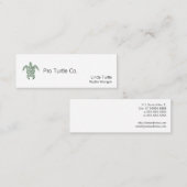 Letterpress Tribal Style Turtle Mini Visitekaartje (Voorkant / Achterkant)