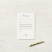 Letterpress twig to do lijst post-it® notes (Op bureau)