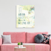 Letterpress USA Map Canvas Afdruk (Insitu (Woonkamer))