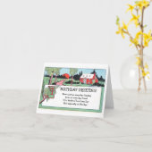  letterpress verjaardagsfeest wenskaart kaart (Gele Bloem)