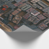 Letterpress Wood Type Decoupage Cadeaupapier (Hoek)