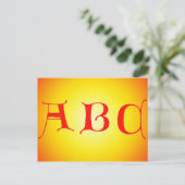 Letters ABC-Briefkaart Briefkaart (Staand voorkant)