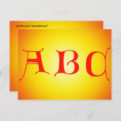 Letters ABC-Briefkaart Briefkaart (Voorkant / Achterkant)