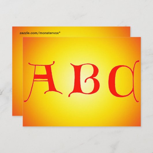 Letters ABC-Briefkaart Briefkaart (Voorkant / Achterkant)