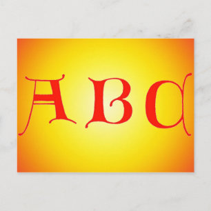 Letters ABC-Briefkaart Briefkaart