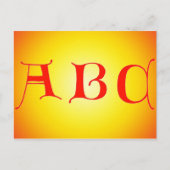 Letters ABC-Briefkaart Briefkaart (Voorkant)