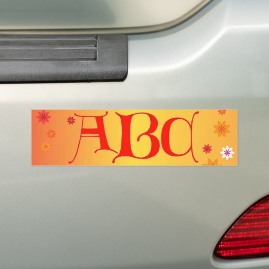 Letters ABC Bumpersticker (Op auto)