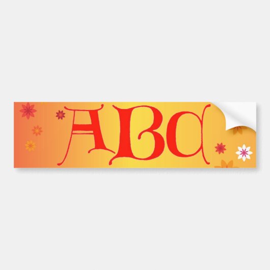 Letters ABC Bumpersticker (Voorkant)