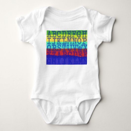 LEtters baby bodysuit (Voorkant)