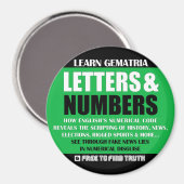 LETTERS & CIJFERS Koelkast Magneet (Voorkant / Achterkant)