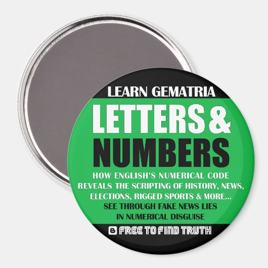 LETTERS & CIJFERS Koelkast Magneet (Voorkant / Achterkant)