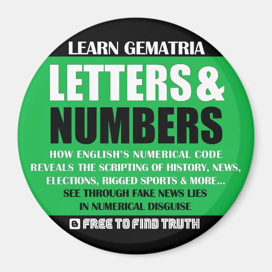 LETTERS & CIJFERS Koelkast Magneet (Voorkant)