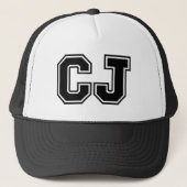 Letters"CJ" Monogram Trucker Pet (Voorkant)