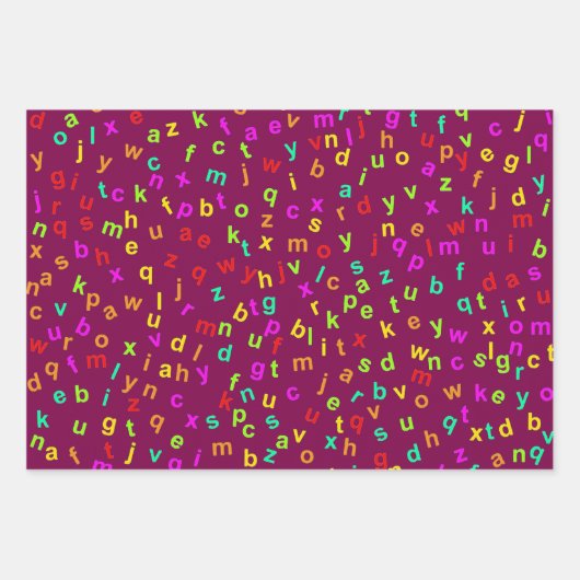 Letters Design Wrapping Paper (Voorkant 3)