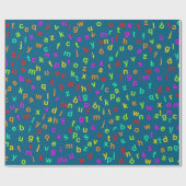 Letters Design Wrapping Paper Cadeaupapier (Vlak)