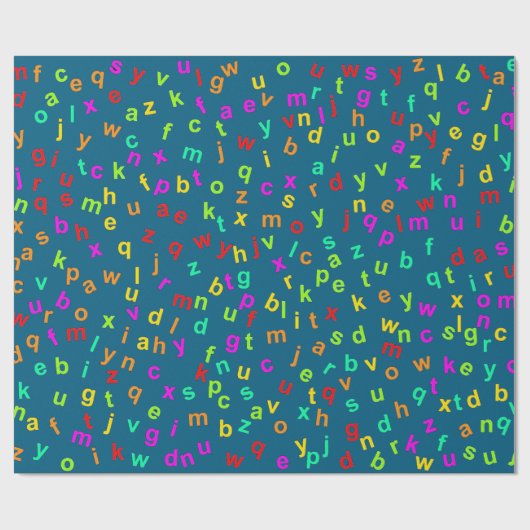 Letters Design Wrapping Paper Cadeaupapier (Vlak)