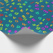 Letters Design Wrapping Paper Cadeaupapier (Hoek)