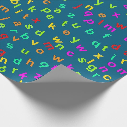 Letters Design Wrapping Paper Cadeaupapier (Hoek)