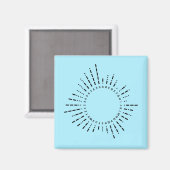 Letters en cijfers in morsecode magneet (Voorkant / Achterkant)