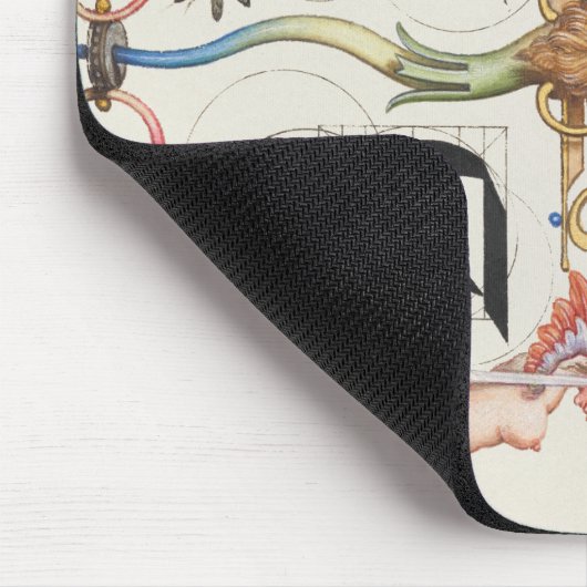 letters f en g Calligrafiedalfabet Muismat (Hoek)