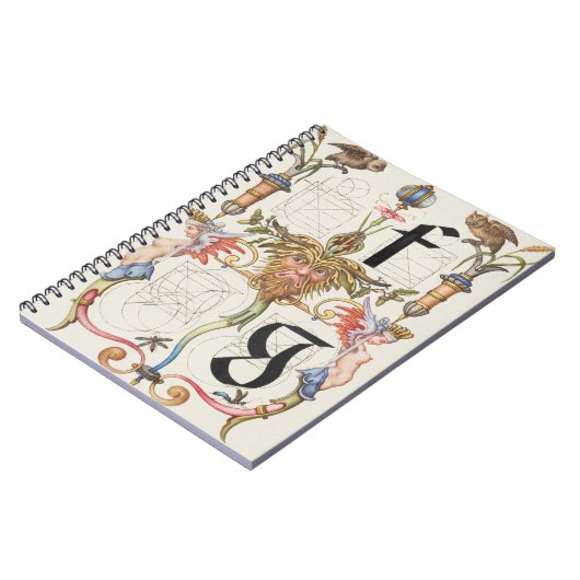 letters f en g Calligrafiedalfabet Notitieboek (Linkerzijde)