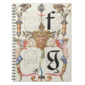 letters f en g Calligrafiedalfabet Notitieboek (Voorkant)