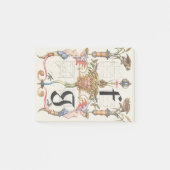 letters f en g Calligrafiedalfabet Post-it® Notes (Voorkant)