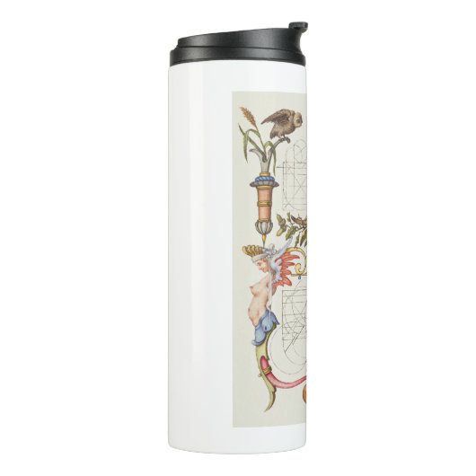 letters f en g Calligrafiedalfabet Thermosbeker (Gedraaid links)