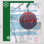 Letters from Santa Tweens Red Ornament Green (Voorkant / Achterkant)
