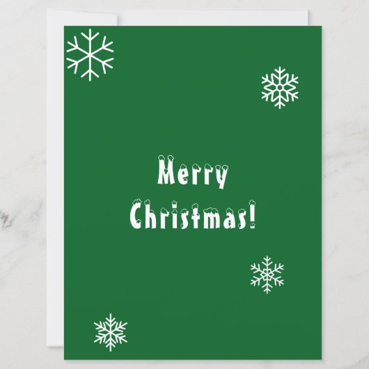 Letters from Santa Tweens Red Ornament Green (Achterkant)