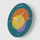 Letters in plaats daarvan Happy Day Wall-klok Grote Klok (Hoek)