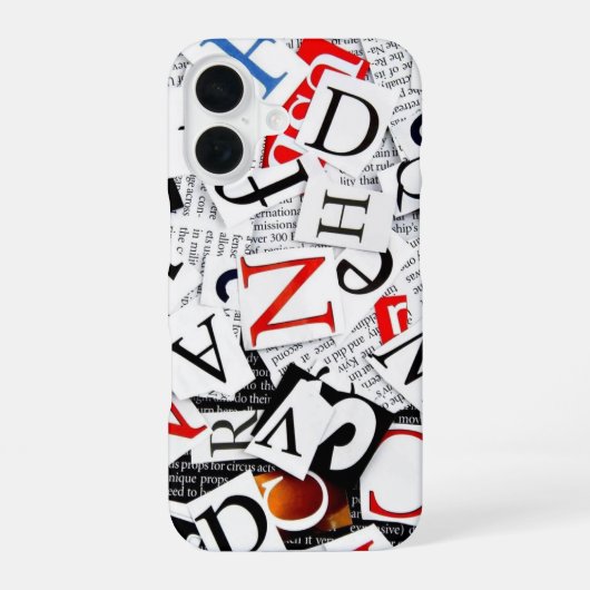 Letters iPhone 16 Hoesje (Achterkant)
