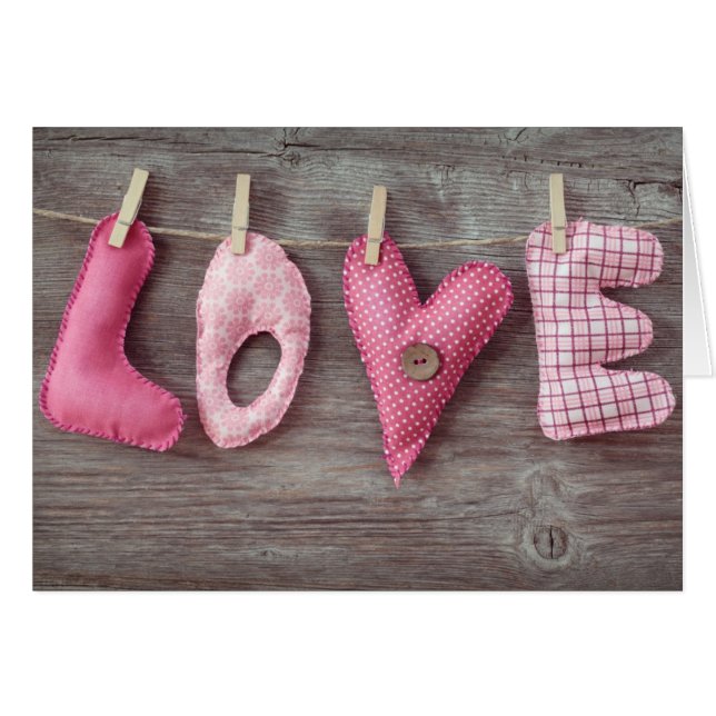 Letters Liefde op Houten Tafel (Voorkant Horizontaal)