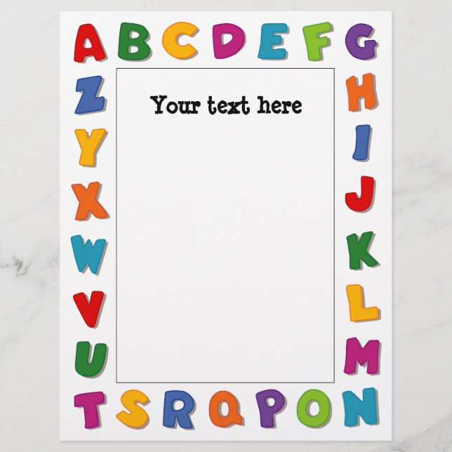 Letters Lijsten Platte vellen (Voorkant)