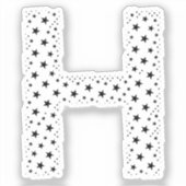 LETTERS MADE OF BLACK STARS STICKER (Voorkant)