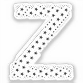 LETTERS MADE OF BLACK STARS STICKER (Voorkant)