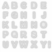 LETTERS MADE OF BLACK STARS STICKER (Voorkant)