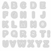 LETTERS MADE OF BLACK STARS STICKER (Voorkant)