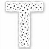 LETTERS MADE OF BLACK STARS STICKER (Voorkant)