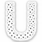 LETTERS MADE OF BLACK STARS STICKER (Voorkant)