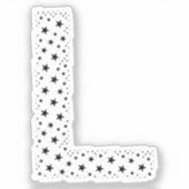 LETTERS MADE OF BLACK STARS STICKER (Voorkant)
