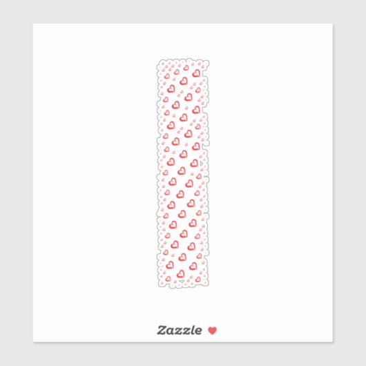 LETTERS MADE UP OF HEARTS STICKER (Vel)