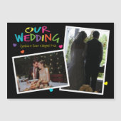 Letters met hart bruiloft herinneringen magnetisch (Voorkant)