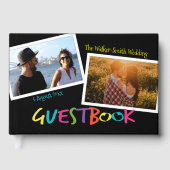 Letters met harten Modern Photo Lijst Gastenboek (Voorkant)