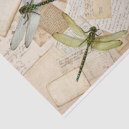 letters met libellen tissuepapier (Detail)